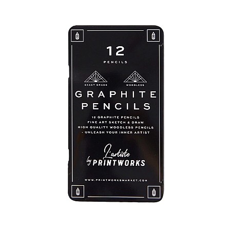 Графітові олівці  PRINTWORKS 12 Colour pencils - Graphite