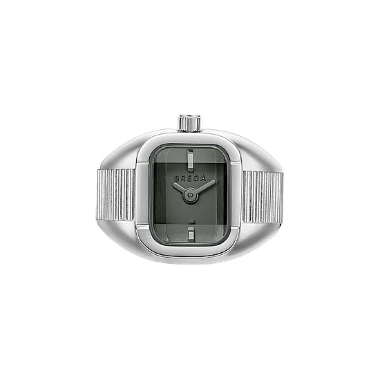 Годинник каблучка BREDA Nocturne Time Ring Silver/Smoke 1755B