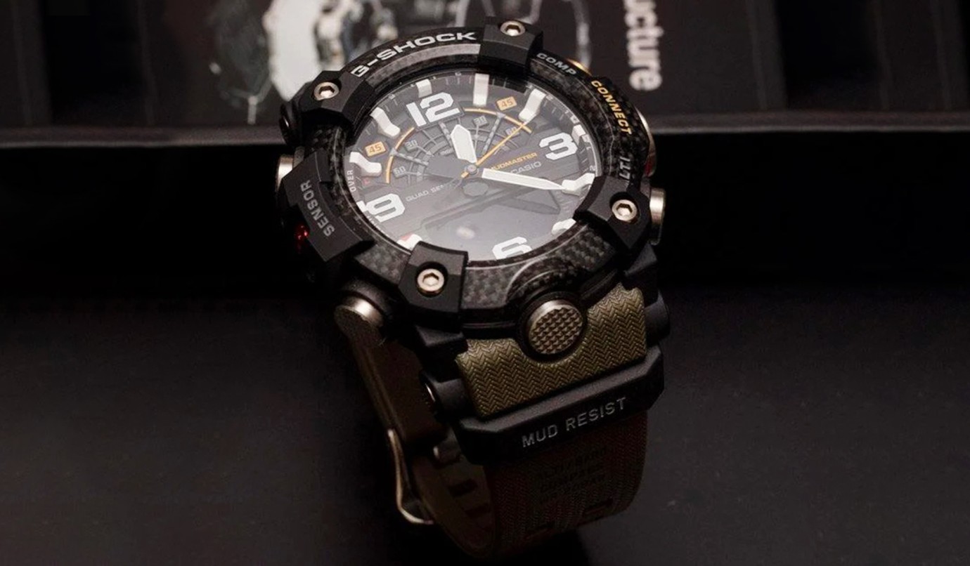 Зірка CASIO — спортивний годинник GG-B100-1A3ER з колекції Premium G-Shock Mudmaster. 