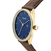 Годинник CHPO Khorshid Göteborg Navy Metal Blue Brown Strap