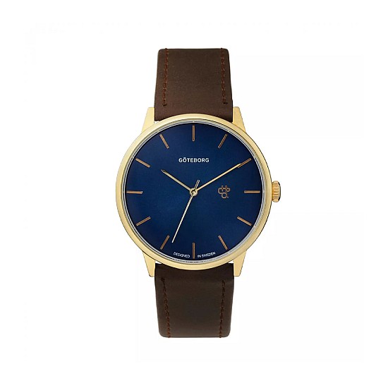 Годинник CHPO Khorshid Göteborg Navy Metal Blue Brown Strap