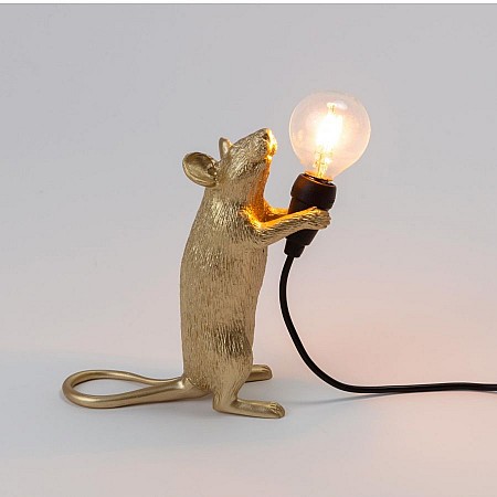 Настільна лампа Seletti Mouse Lamp Gold Step