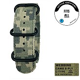 Ремінець BERTUCCI 7/8 - 22 mm C-Type 2-Ply Camo Webbing - Digicam w/Black hardware