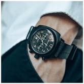 Годинник BRISTON Clubmaster Chrono date Black PVD steel 40 BLACK