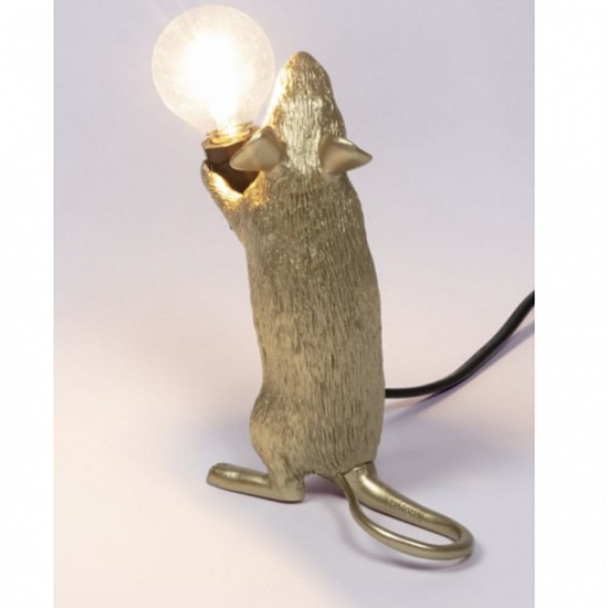 Настільна лампа Seletti Mouse Lamp Gold Step