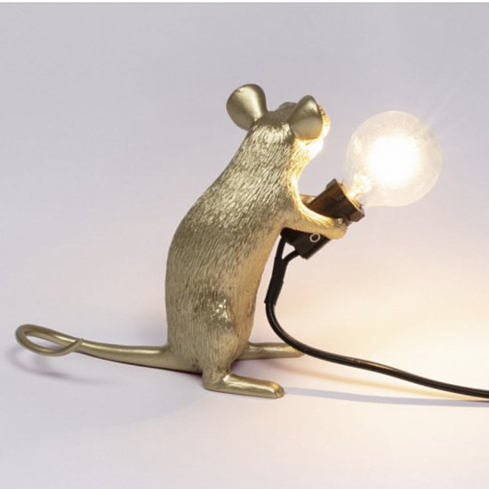 Настільна лампа Seletti Mouse Lamp Gold Mac