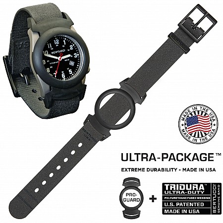 Набор: Защита корпуса часов и ремешок Ultra-Package - Black Pro Guard w/ Black Tridura Band
