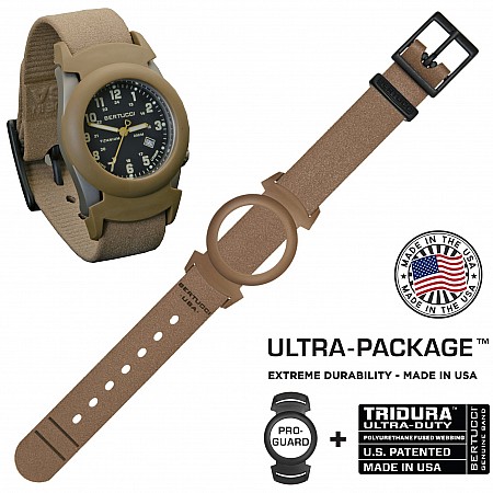 Набор: Защита корпуса часов и ремешок Ultra-Package-coyote Pro Guard w/ Coyote Tridura Band