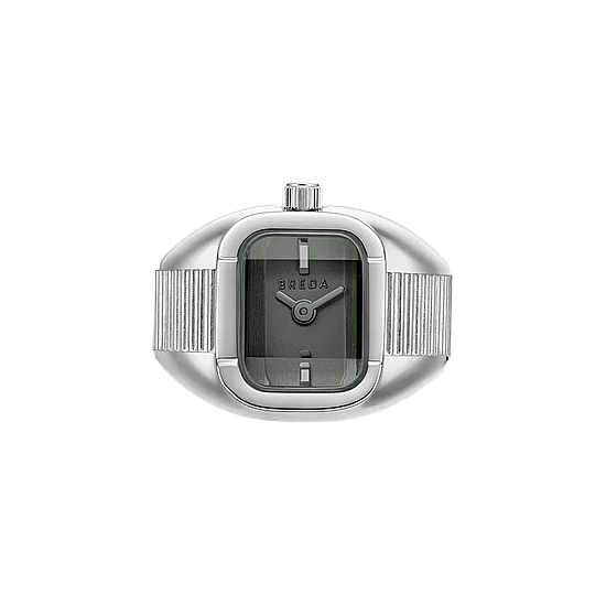 Годинник каблучка BREDA Nocturne Time Ring Silver/Smoke 1755B Годинник каблучка BREDA Nocturne Time Ring Silver/Smoke 1755B