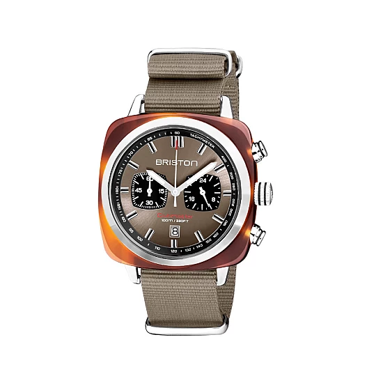 Годинник BRISTON Clubmaster Chrono date SPORT 42 TORTOISE Годинник BRISTON Clubmaster Chrono date SPORT 42 TORTOISE