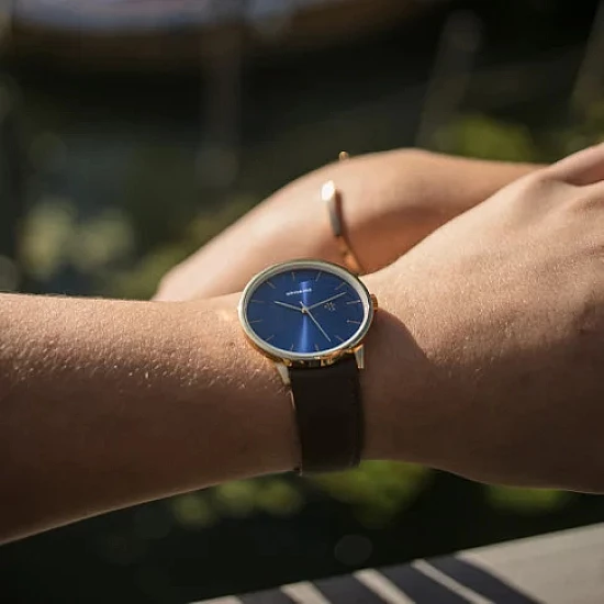 Годинник CHPO Khorshid Göteborg Navy Metal Blue Brown Strap Годинник CHPO Khorshid Göteborg Navy Metal Blue Brown Strap
