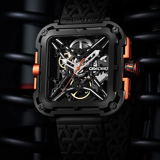 Годинник CIGA DESIGN X Series-BOOK Black Orange Годинник CIGA DESIGN X Series-BOOK Black Orange