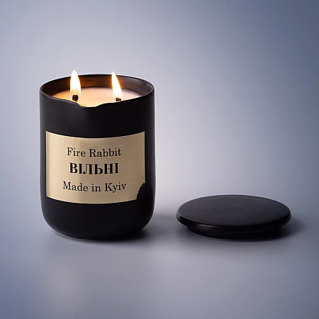 Керамічна масажна свічка Fire Rabbit "Вільні" - бергамот. 180 мл