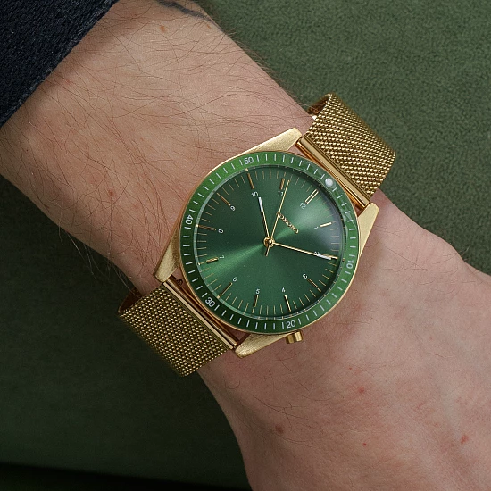 Годинник KOMONO Ray Legacy Mesh Gold Green Годинник KOMONO Ray Legacy Mesh Gold Green