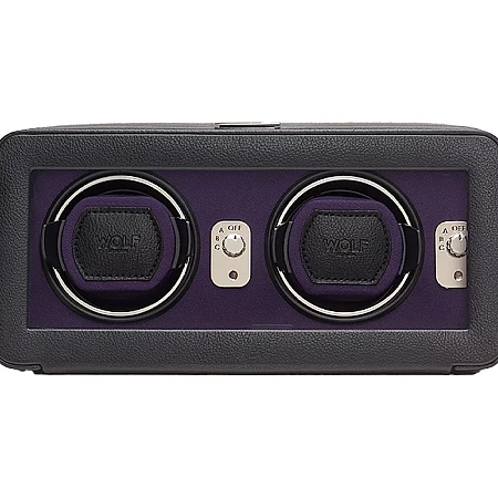 Коробка для зберігання Wolf Windsor Double Winder Blk/Pur