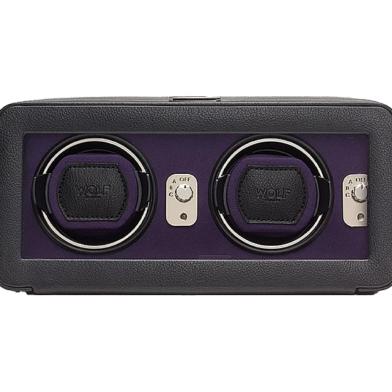 Коробка для зберігання Wolf Windsor Double Winder Blk/Pur Коробка для зберігання Wolf Windsor Double Winder Blk/Pur