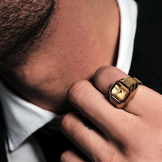 Годинник каблучка BREDA Nocturne Time Ring Deep Gold/Amber 1755A Годинник каблучка BREDA Nocturne Time Ring Deep Gold/Amber 1755A