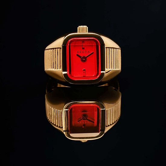 Годинник каблучка BREDA Nocturne Time Ring Deep Gold/Flame 1755C Годинник каблучка BREDA Nocturne Time Ring Deep Gold/Flame 1755C