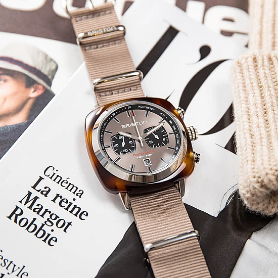 Годинник BRISTON Clubmaster Chrono date SPORT 42 TORTOISE Годинник BRISTON Clubmaster Chrono date SPORT 42 TORTOISE