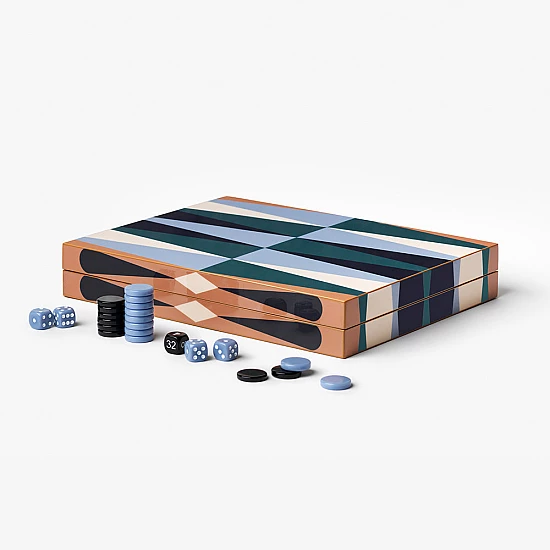 Нарди PRINTWORKS Lacquered Backgammon Нарди PRINTWORKS Lacquered Backgammon