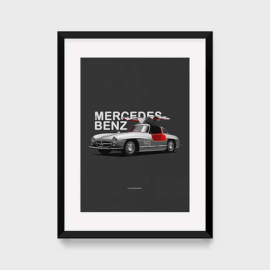 Постер Lobodiuchenko Illustration Mercedes-Benz 300 SL Постер Lobodiuchenko Illustration Mercedes-Benz 300 SL