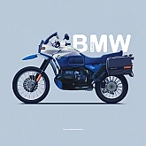 Постер Lobodiuchenko Illustration BMW R100 PD Постер Lobodiuchenko Illustration BMW R100 PD