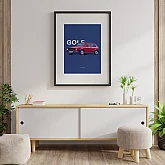 Постер Lobodiuchenko Illustration VW Golf Постер Lobodiuchenko Illustration VW Golf