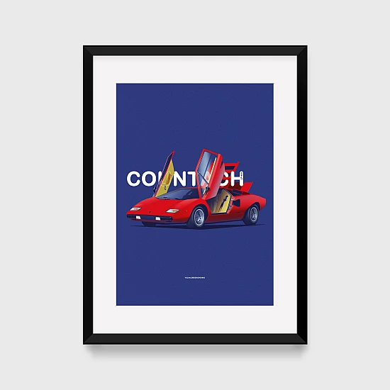 Постер Lobodiuchenko Illustration Lamborghini Countach Постер Lobodiuchenko Illustration Lamborghini Countach
