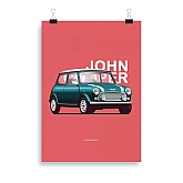 Постер Lobodiuchenko Illustration JOHN COOPER 1960 MINI Постер Lobodiuchenko Illustration JOHN COOPER 1960 MINI