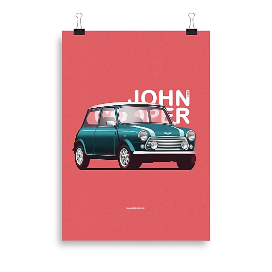 Постер Lobodiuchenko Illustration JOHN COOPER 1960 MINI Постер Lobodiuchenko Illustration JOHN COOPER 1960 MINI