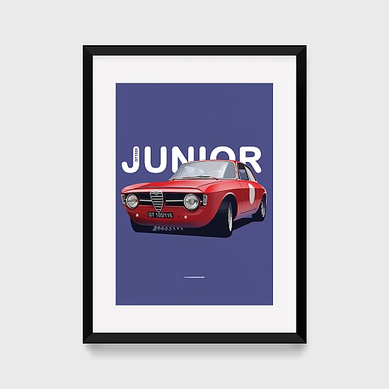 Постер Lobodiuchenko Illustration Alfa Romeo Junior Постер Lobodiuchenko Illustration Alfa Romeo Junior