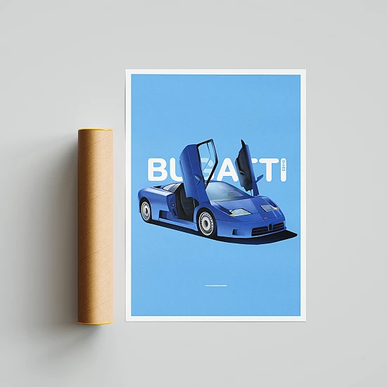 Постер Lobodiuchenko Illustration Bugatti EB110 Постер Lobodiuchenko Illustration Bugatti EB110