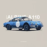 Постер Lobodiuchenko Illustration Renault Alpine Постер Lobodiuchenko Illustration Renault Alpine