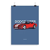 Постер Lobodiuchenko Illustration Dodge Viper Постер Lobodiuchenko Illustration Dodge Viper