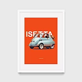Постер Lobodiuchenko Illustration BMW Isetta Постер Lobodiuchenko Illustration BMW Isetta