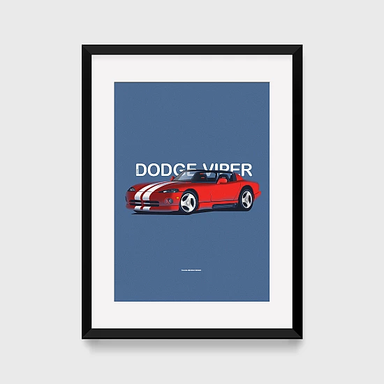 Постер Lobodiuchenko Illustration Dodge Viper Постер Lobodiuchenko Illustration Dodge Viper
