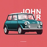 Постер Lobodiuchenko Illustration JOHN COOPER 1960 MINI Постер Lobodiuchenko Illustration JOHN COOPER 1960 MINI
