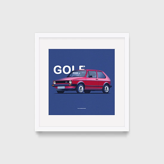 Постер Lobodiuchenko Illustration VW Golf Постер Lobodiuchenko Illustration VW Golf