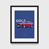 Постер Lobodiuchenko Illustration VW Golf Постер Lobodiuchenko Illustration VW Golf