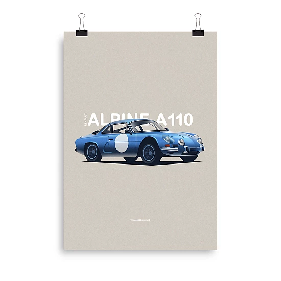 Постер Lobodiuchenko Illustration Renault Alpine Постер Lobodiuchenko Illustration Renault Alpine
