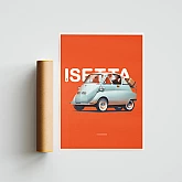 Постер Lobodiuchenko Illustration BMW Isetta Постер Lobodiuchenko Illustration BMW Isetta