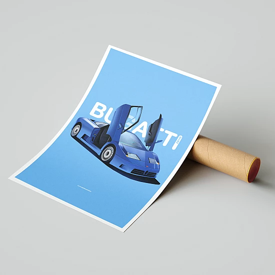 Постер Lobodiuchenko Illustration Bugatti EB110 Постер Lobodiuchenko Illustration Bugatti EB110