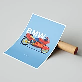 Постер Lobodiuchenko Illustration BMW K1 Постер Lobodiuchenko Illustration BMW K1