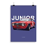Постер Lobodiuchenko Illustration Alfa Romeo Junior Постер Lobodiuchenko Illustration Alfa Romeo Junior