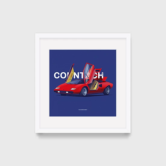 Постер Lobodiuchenko Illustration Lamborghini Countach Постер Lobodiuchenko Illustration Lamborghini Countach