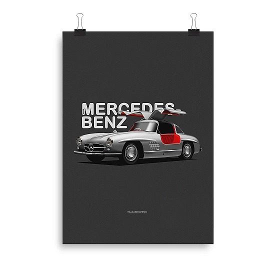 Постер Lobodiuchenko Illustration Mercedes-Benz 300 SL Постер Lobodiuchenko Illustration Mercedes-Benz 300 SL
