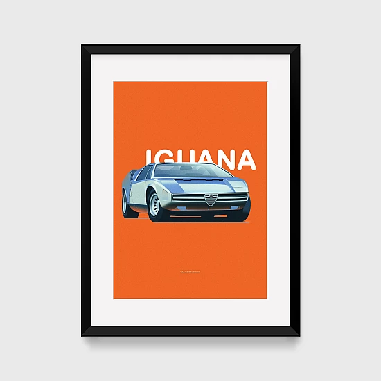 Постер Lobodiuchenko Illustration Alfa Romeo 33 Italdesign Iguana Постер Lobodiuchenko Illustration Alfa Romeo 33 Italdesign Iguana