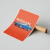 Постер Lobodiuchenko Illustration Nissan 240z Постер Lobodiuchenko Illustration Nissan 240z