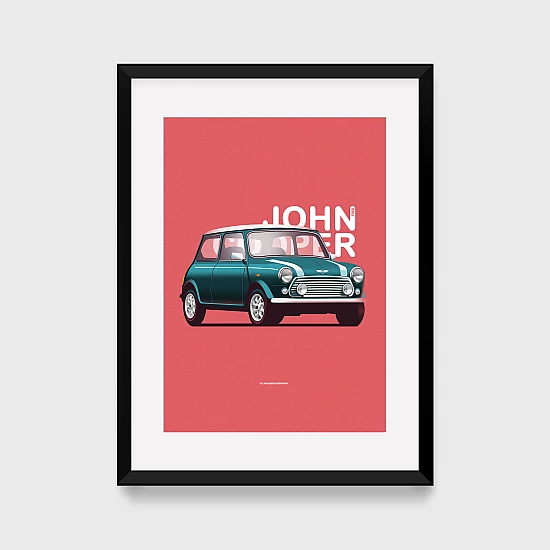 Постер Lobodiuchenko Illustration JOHN COOPER 1960 MINI Постер Lobodiuchenko Illustration JOHN COOPER 1960 MINI