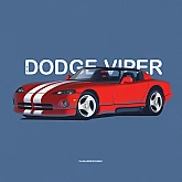 Постер Lobodiuchenko Illustration Dodge Viper Постер Lobodiuchenko Illustration Dodge Viper